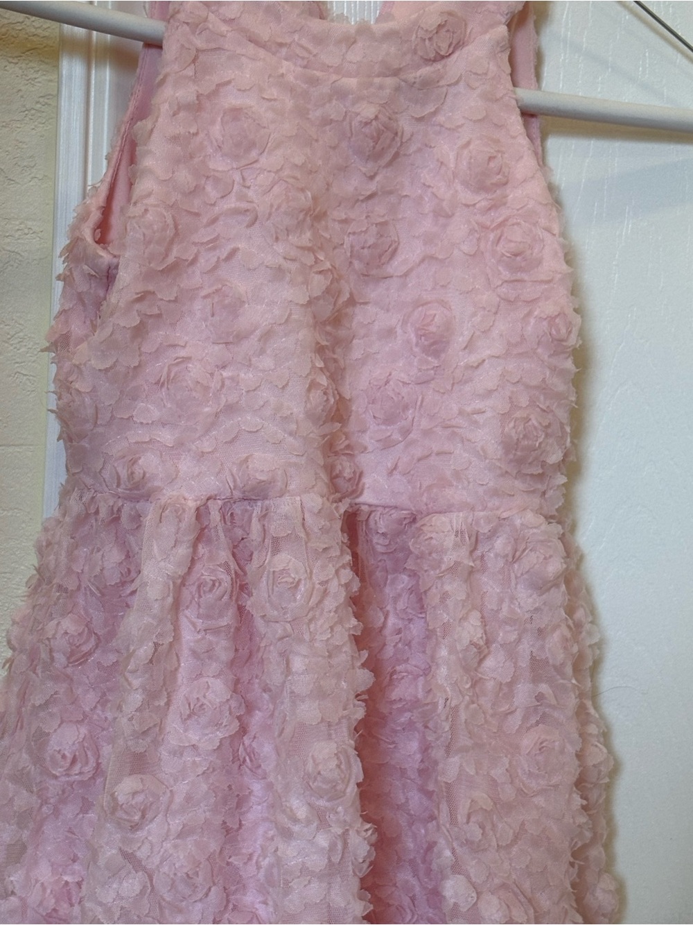 Rare Editions Pink Floral Rosette Fit-and-Flare Dress